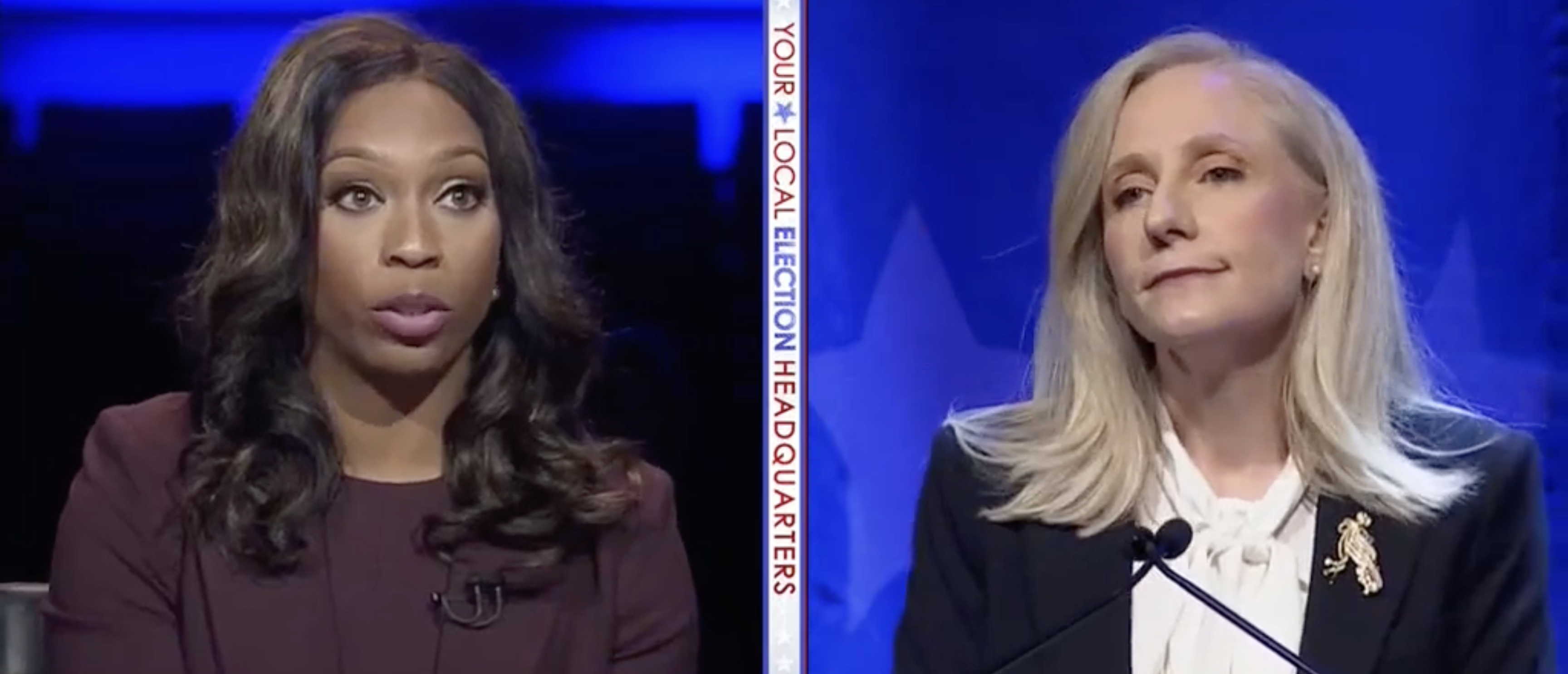 Abigail Spanberger during Virginia governor debate 2025 refusing to answer on endorsing Jay Jones [Screenshot/C-SPAN]